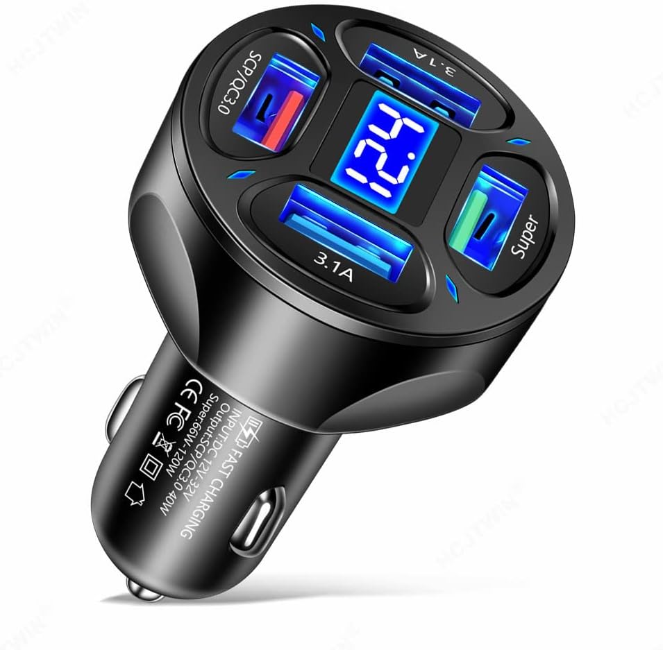 Caricabatterie per auto 12V-24V PD QC3.0 66W Adattatore di