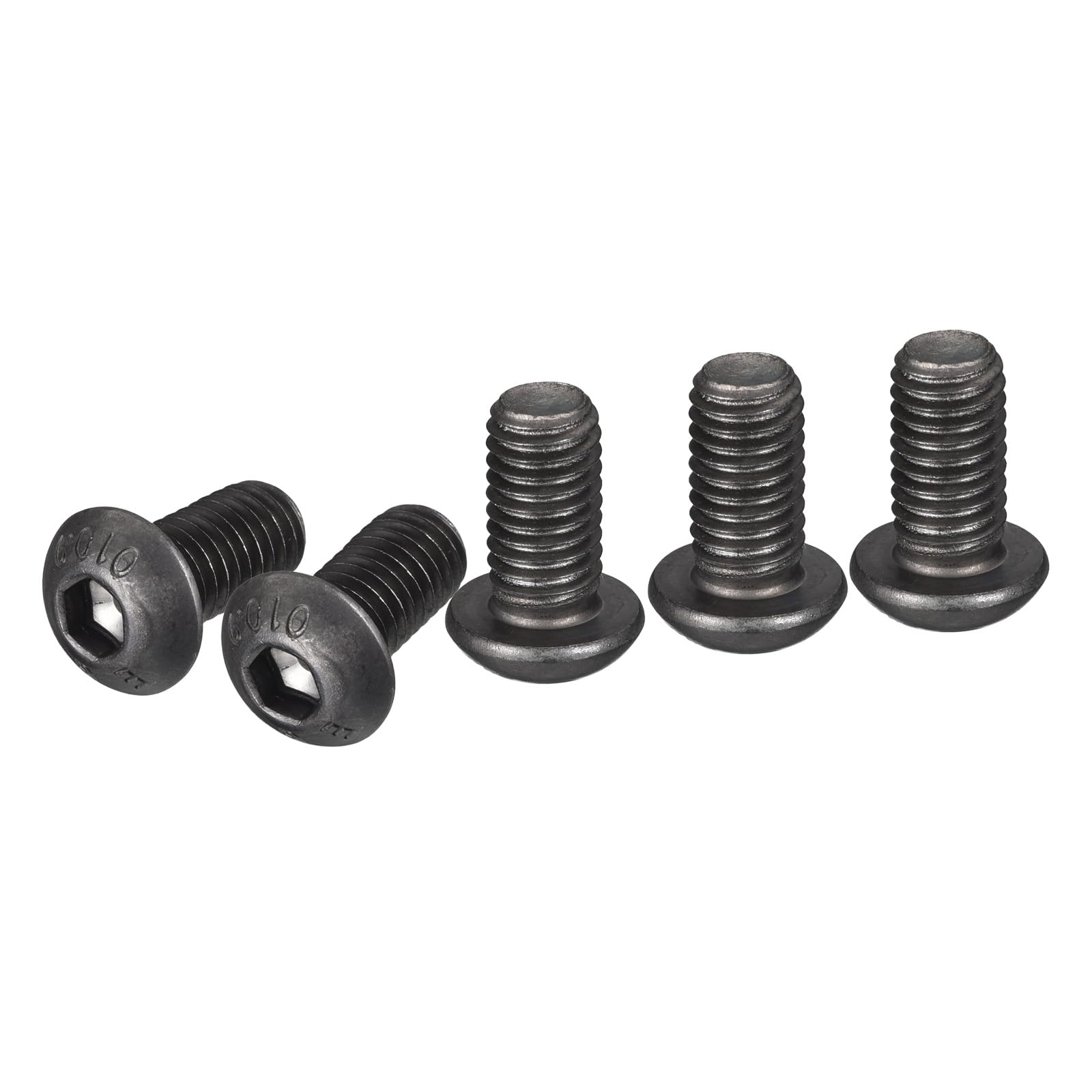 DTGN M8-1.25x16mm Button Head Socket Cap Screws - 20Pack - Good for Machine - Carbon Steel Black Oxide - Hex Drive Full Thread Fasteners
