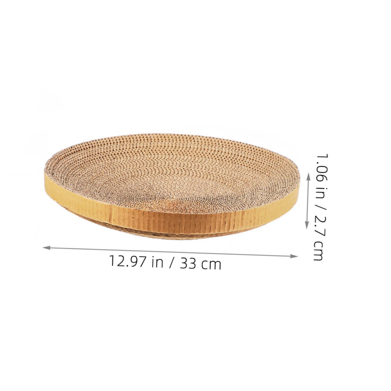 2 Stück Katzen Kratzbrett Ersatz Kern aus Leichter Verschleißfester Papier Wellpappe Runde Kratzmatte für Katzen Einfach Überall Platzierbar Khaki