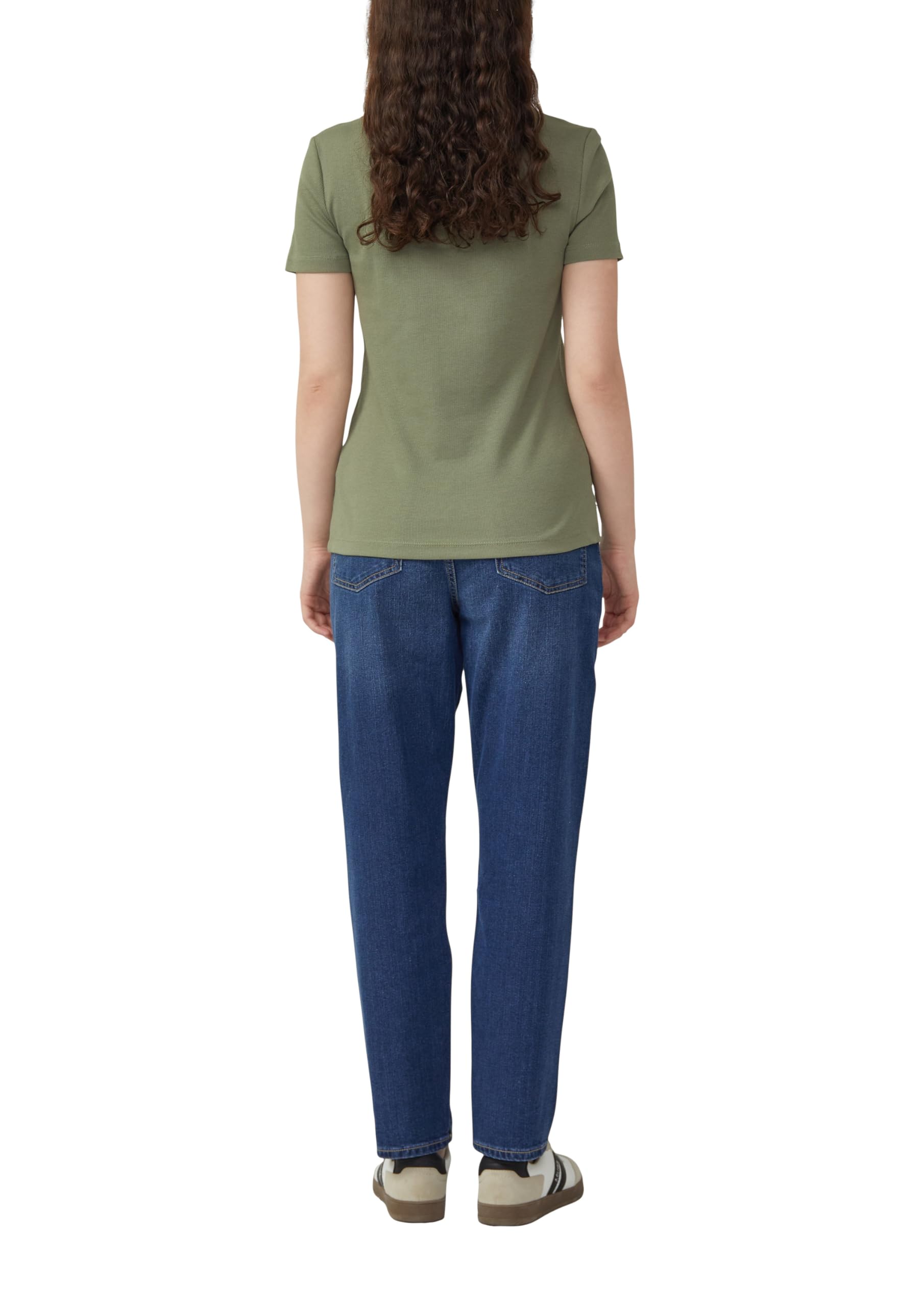 s.Oliver RIPP-T-Shirt mit Spitze am Ausschnitt