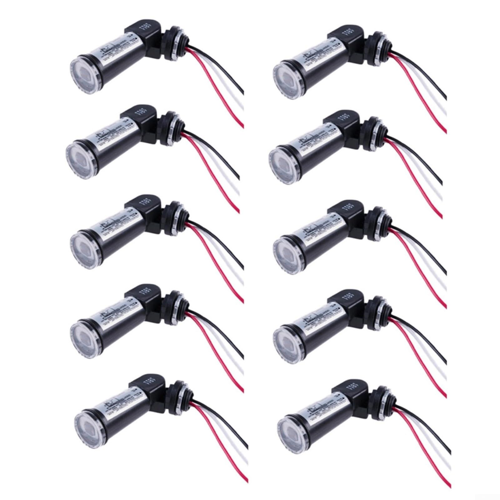 Interruttore crepuscolare, interruttore crepuscolare, interruttore crepuscolare 120 V per illuminazione esterna, sensore di luce 10 A, resistente alle intemperie, girevole con sensore