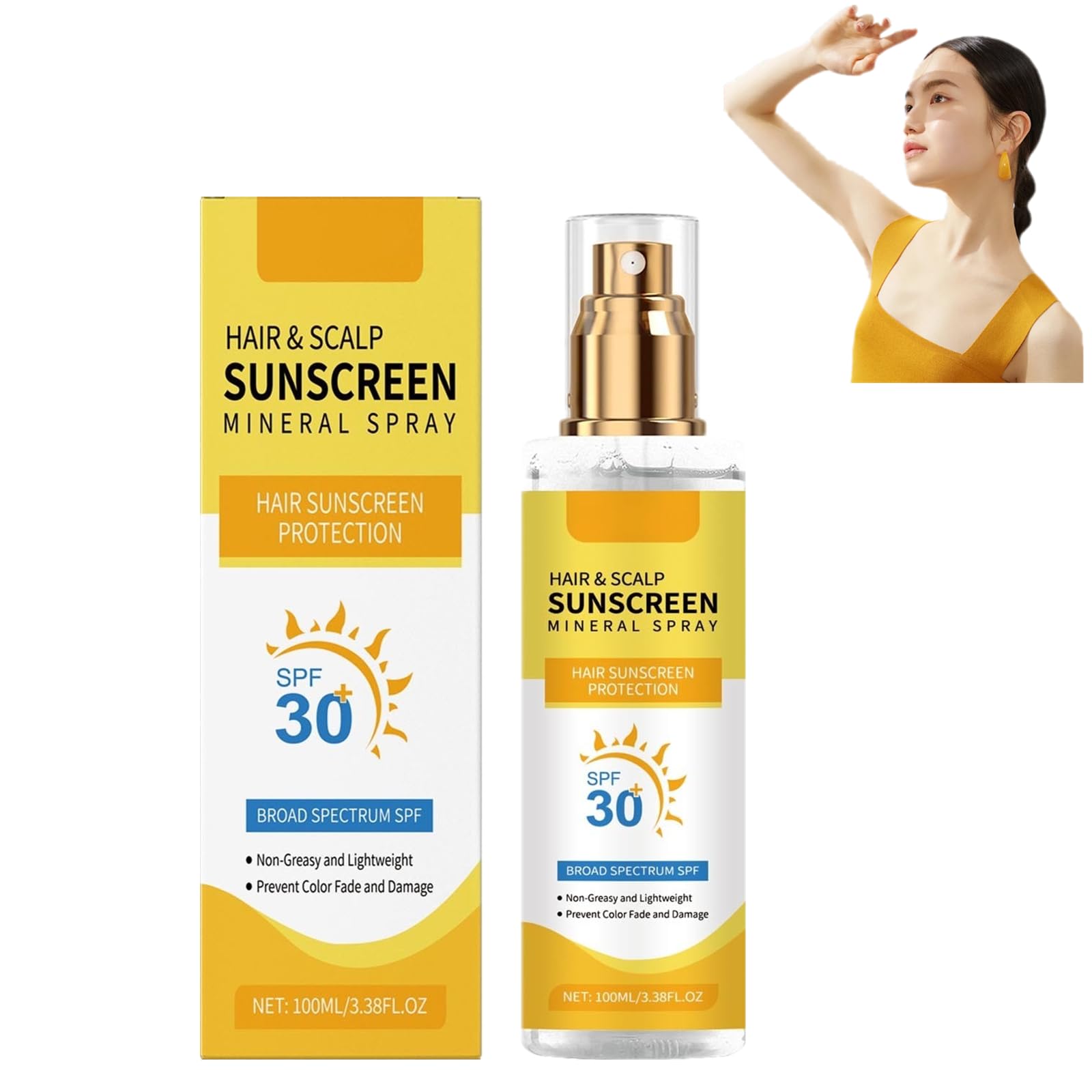 Ultimate Hair Scalp Sunscreen Spray SPF 30 Broad Spectrum UV Defense Prevents Color Fade Dryness Lightweight Formula for