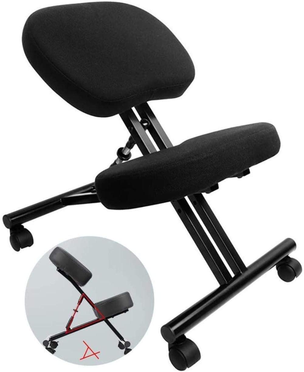Buy Kneeling Chair Bad Back Orthopedic Support Meditation Seat Adjustable Squat Chair Wheels