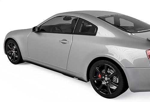 Vicrez Divisores de falda lateral vz100601  Compatible con Infiniti G35 Coupe 2003-2007 negro