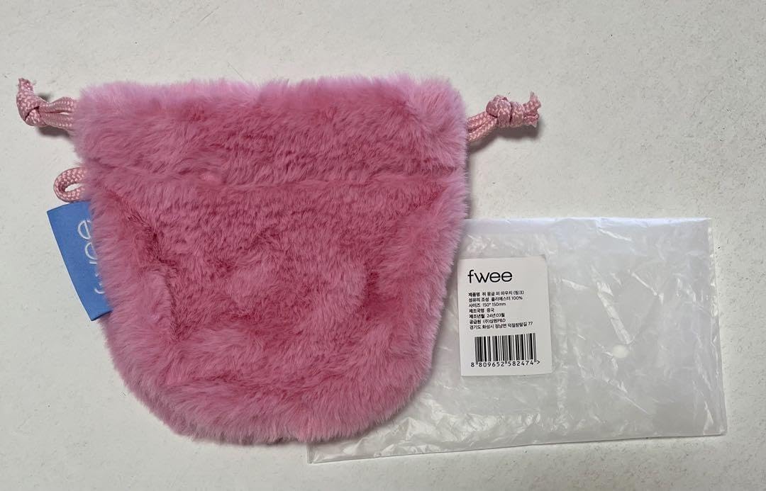 Amazon.co.jp: fwee ノベルティ ポーチ 巾着 ピンク a1519
