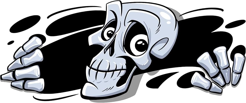 Stickios Peeking Monster Funny Car Decal, Peekabones - Made in USA