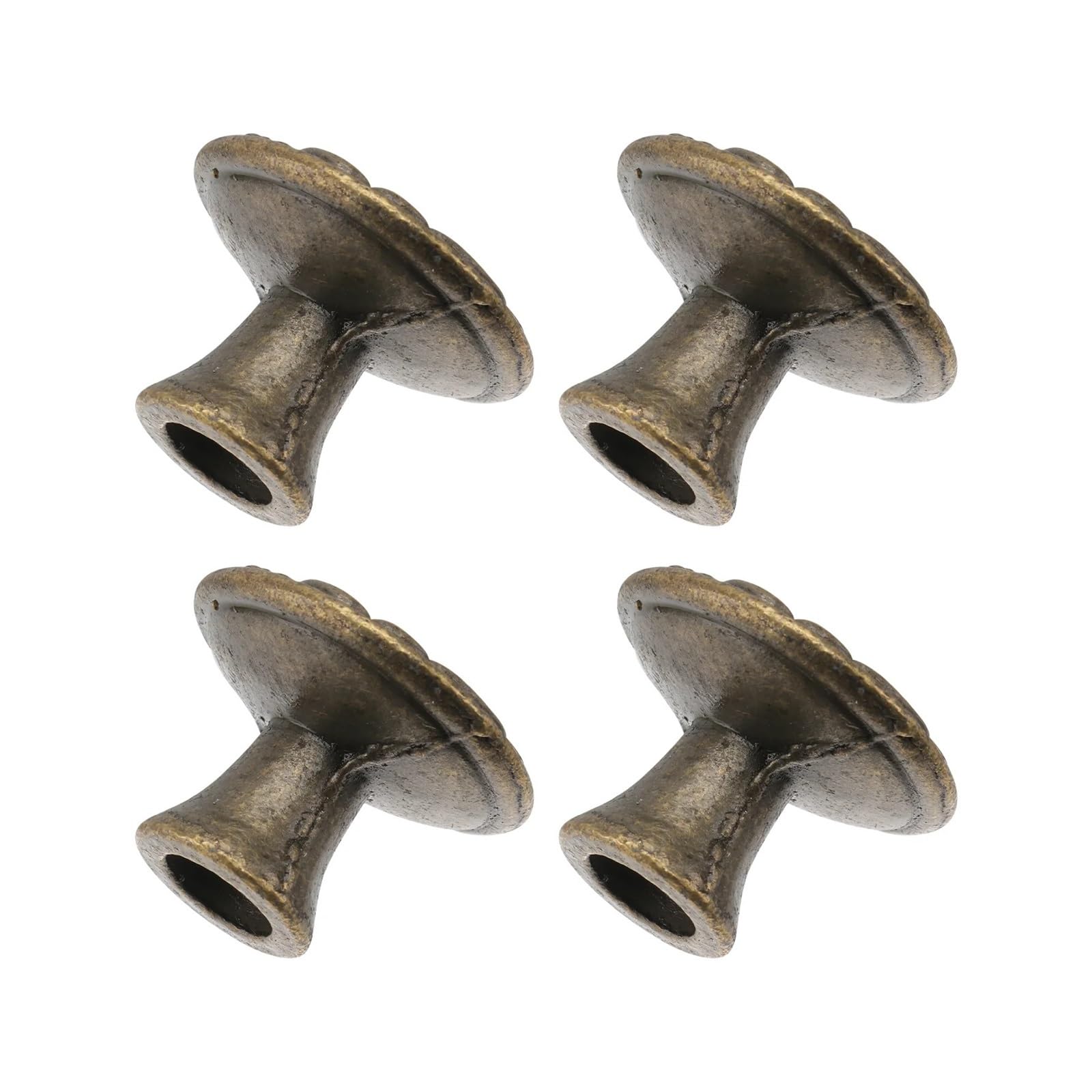 LSNNMU 4Pcs Single Hole Cabinet Pull Knobs Retro Bronze Handles Drawer Door Decorative Furniture Hardware for Cupboard