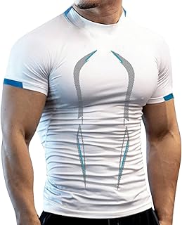t-Shirt Herren Regular fit Basic Sommer Kurzarmshirt Atmungsaktives Herren-Sport-Top-Shirt Eng anliegende Kurzarm-Mode-Hem...