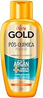 Gold Shampoo Óleo de Argan Pós Química, 300 Ml, Niely, Niely, Branco