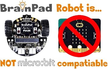 Pulse with Robot Kit, a MakeCode STEM Microcomputer for Coding Robots, Games, Circuits