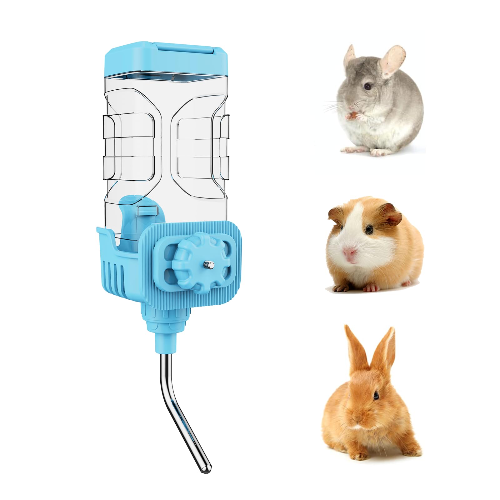 Bebedero para Jaula, 900ml Grande Botella Agua Mascotas para Animales Pequeños Conejos, Hamster, Cobaya, Chinchillas, Erizos y Ardillas Dispensador Agua