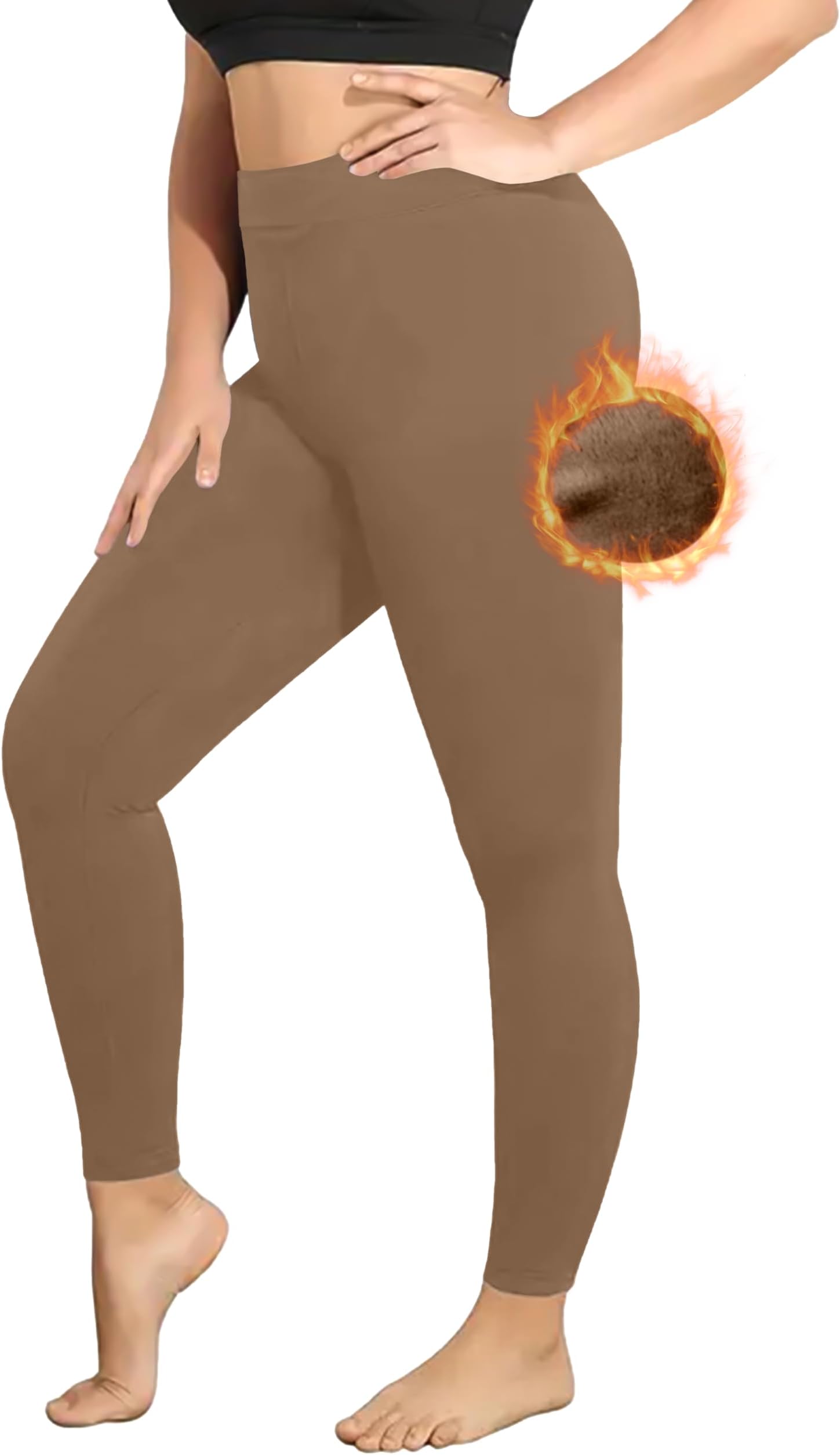 Love My FashionsWomen's New Winter Warm Faux Fur Fleece Lined Leggings Ladies Thick Stretchy Tights Thermal Pants in Plus Sizes