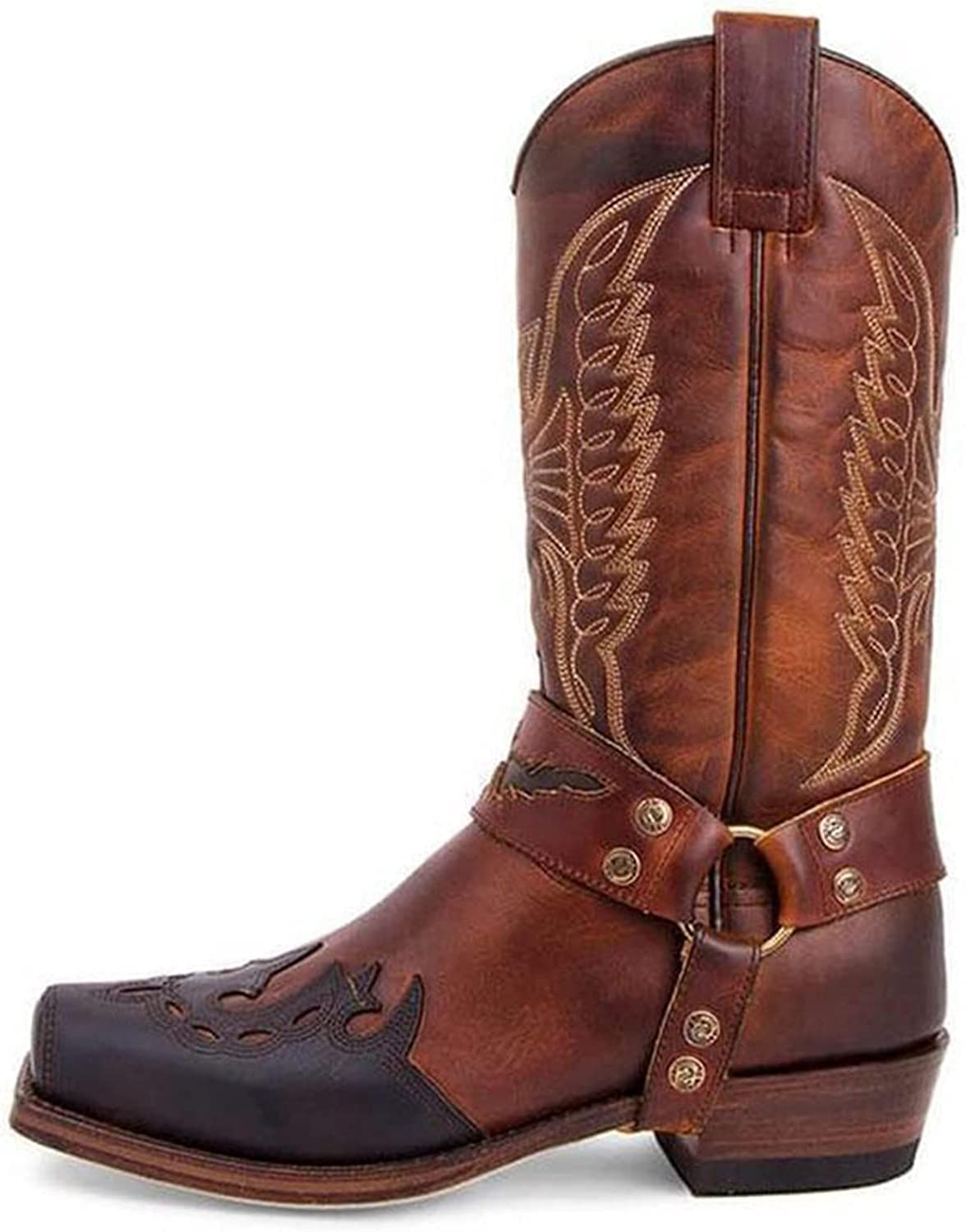 Dbeckcowboy Boots For Men Women Square Toe Distressed Work Boots