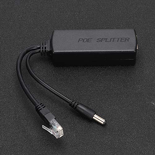 KANASI PoE Splitter 48V a 12V, módulo adaptador de alimentación DC con protección contra rayos para cámaras IP de seguridad miniatura 4