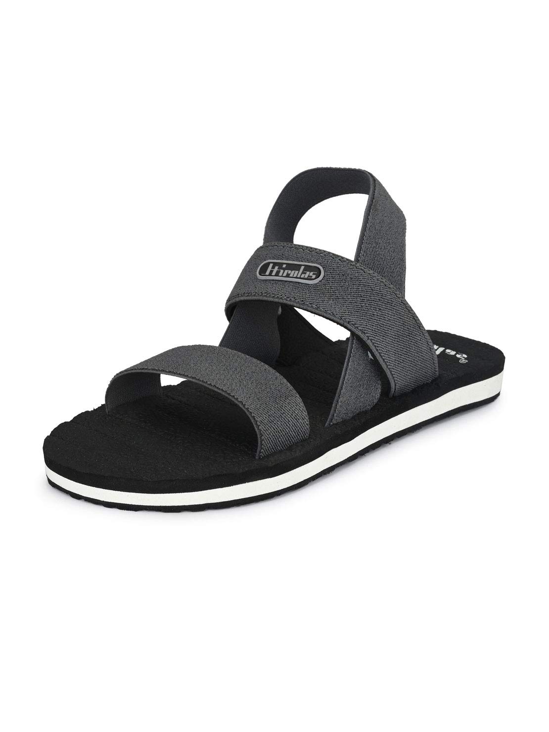 Hirolas® Mens Grey Trendy Elasticated Fabrication Sandals (B09T3GNDB1) Amazon Price History, Amazon Price Tracker