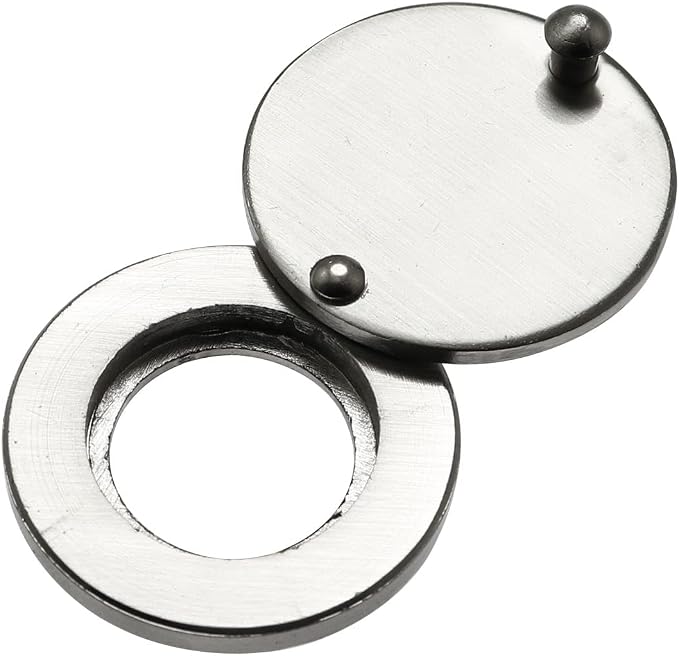 Cubierta de privacidad para mirilla de puerta tono plata miniatura 2