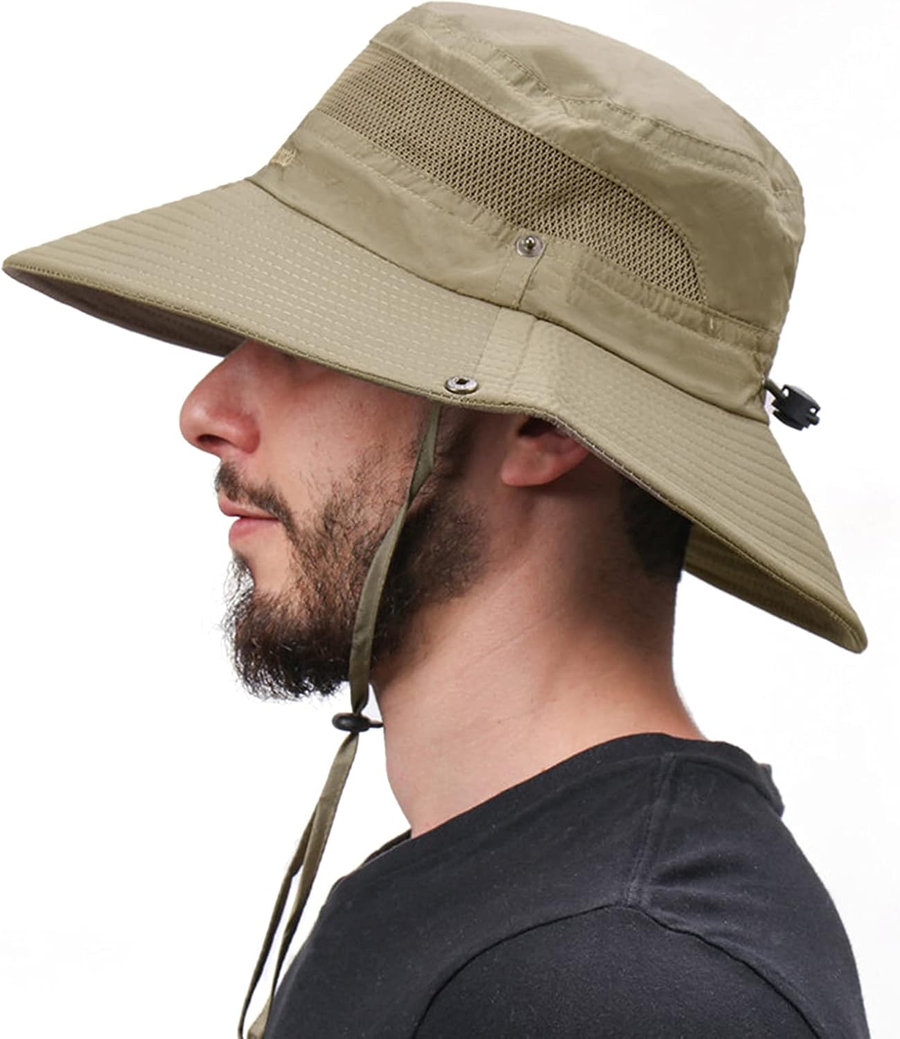 Mens Sports Sun Hat Wide Brim Summer Hat with UV Protection for Outdoor Hunting Fishing Safari Bucket Sun Hats