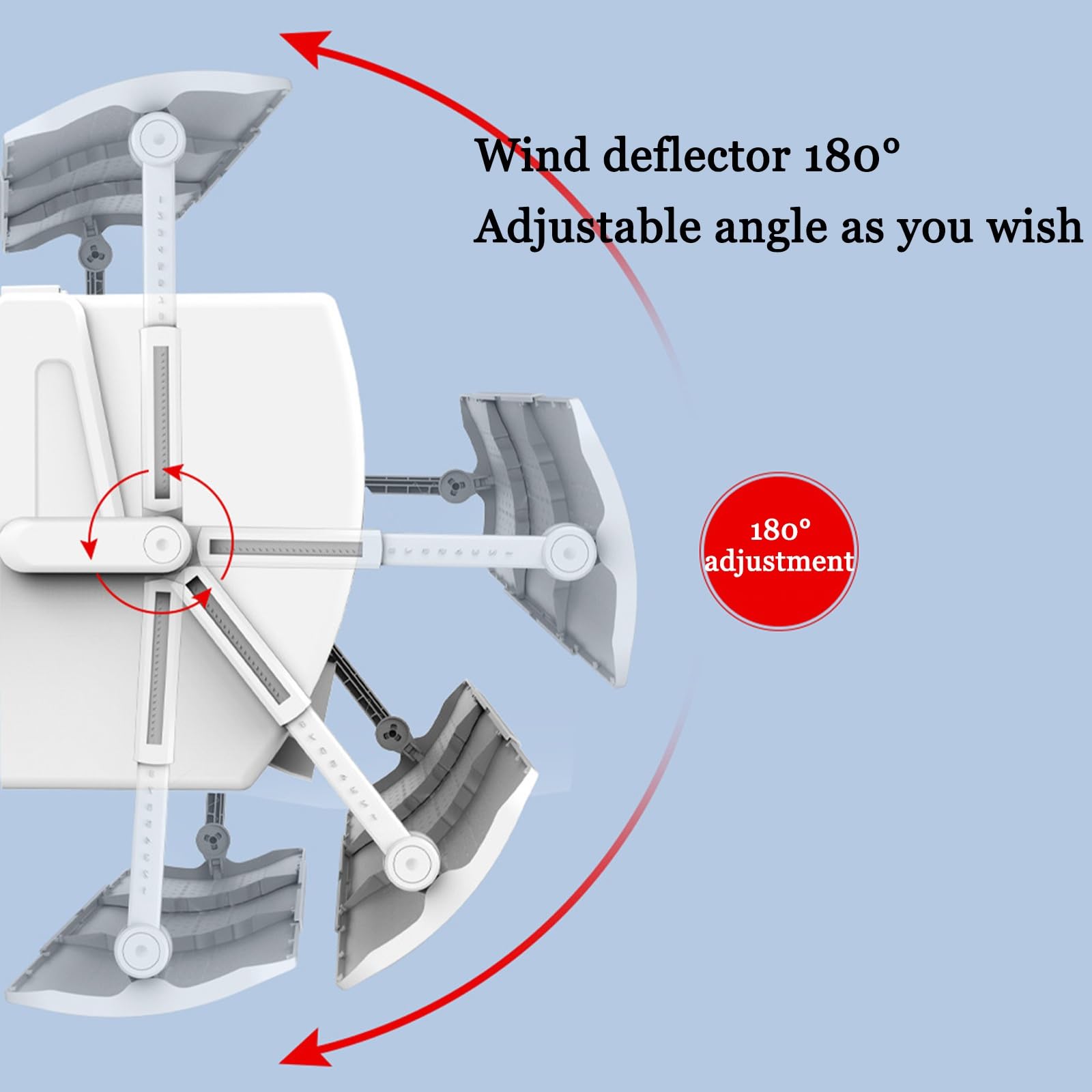 Vnook Deflettore Freddo/Caldo, Deflettore Aria condizionata Regolabile, | Deflettori di ventilazione, Deflettore d'aria telescopico, Deflettore d'aria condizionata, for ufficio domestico Anti diretto