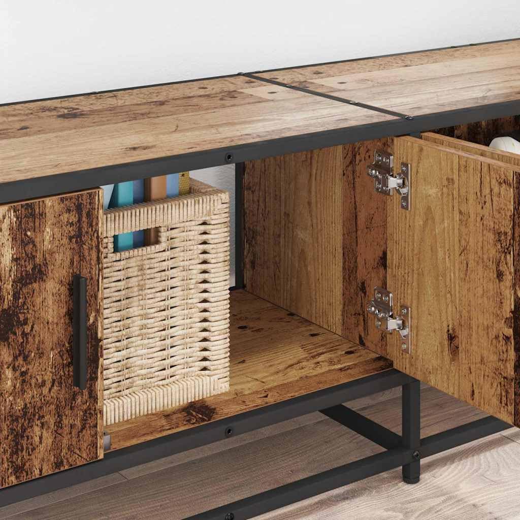 Meuble TV en Bois d'ingénierie 240 x 35 x 41 cm, Banc de Rangement avec étagères et tiroirs, Support Mural pour télévision, Console Moderne pour Salon séjour Chambre