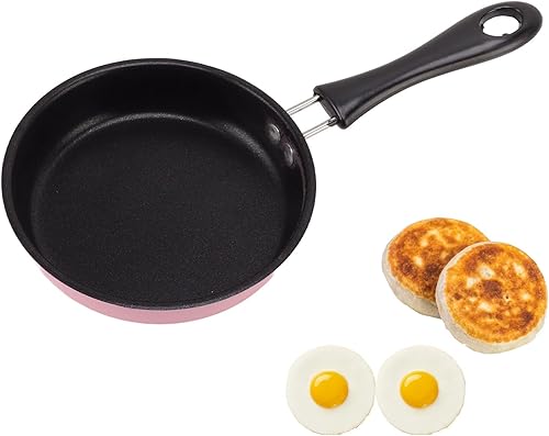 Miniatura 9 de Sartén para huevos de 4.7 pulgadas, sartén redonda antiadherente para tortilla con asa, pequeña sartén portátil para tortilla para el hogar, cocina,