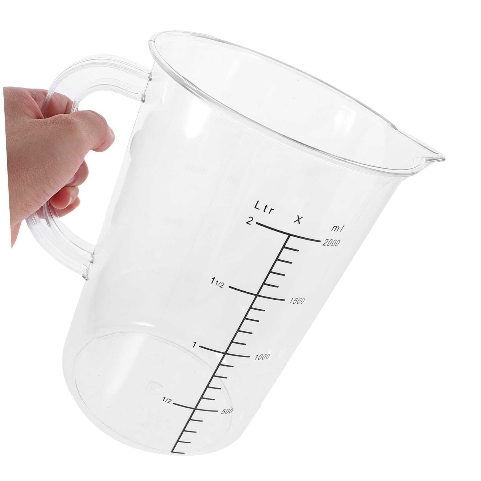 Gatuida 2pièces Grand Pichet à Mesurer Tasse Graduée Transparent Avec Poignée Ergonomique Pour Cuisine Boulangerie Et Cafés
