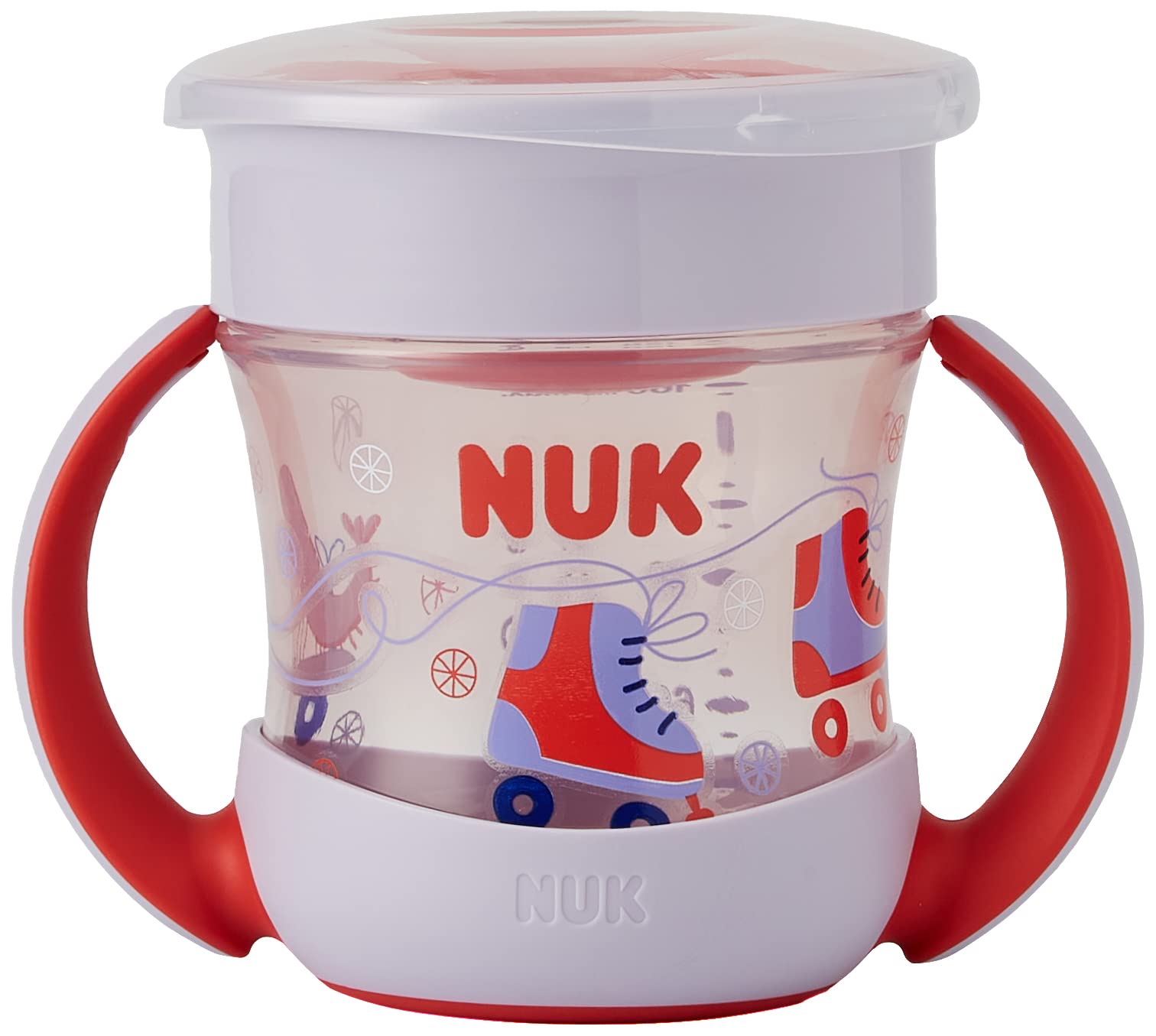 NUK Magic Cup & Mini Magic Cup Lot de 2 gobelets d'apprentissage avec bord étanche à 360° à partir de 6 mois - Anti-fuite et sans BPA - 160 ml et 230 ml - Rouge