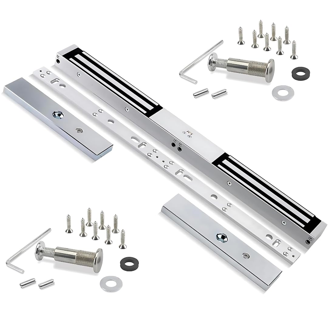 Amalocks Aluminium Securemydoor Double Door Magnetic Lock | Fail Safe | 2X 272Kg Holding Force | Ideal For Access Control Systems, Building Maintenance And Installers