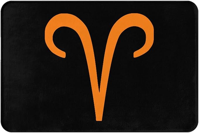 Zodiac Sign Aries Symbol 16x24in Floor Mat Indoor Outdoor Welcome Door Mat