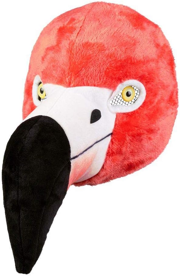 Boland 52546 - Flamingo Face Mask, Plush, Mask, Animal, Theme Party, Carnival