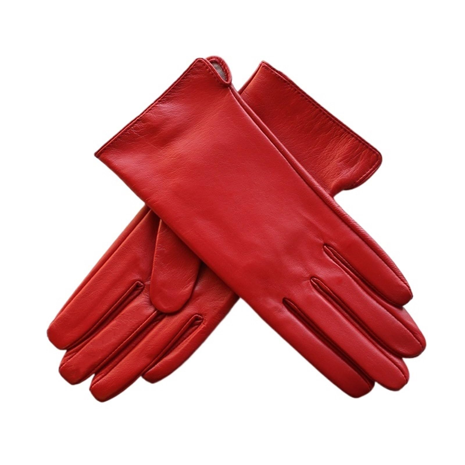 Guanti Da Guida In Pelle Guanti da guida estivi for donna, in pelle colorata con touch screen, semplici guanti moto(Color 4,7.5)