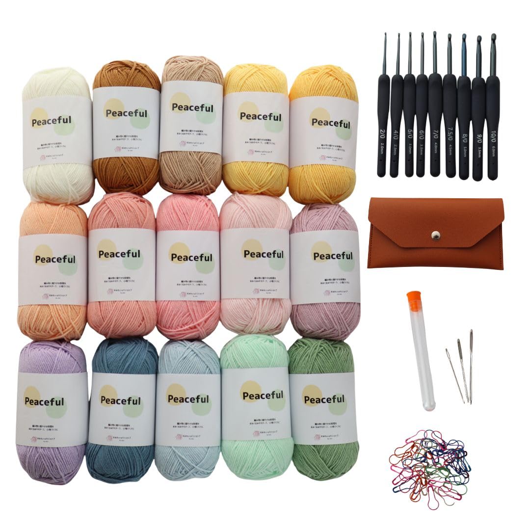 Amazon | すみれcraftショップ コットン糸 Peaceful 毛糸 一玉約40~45g