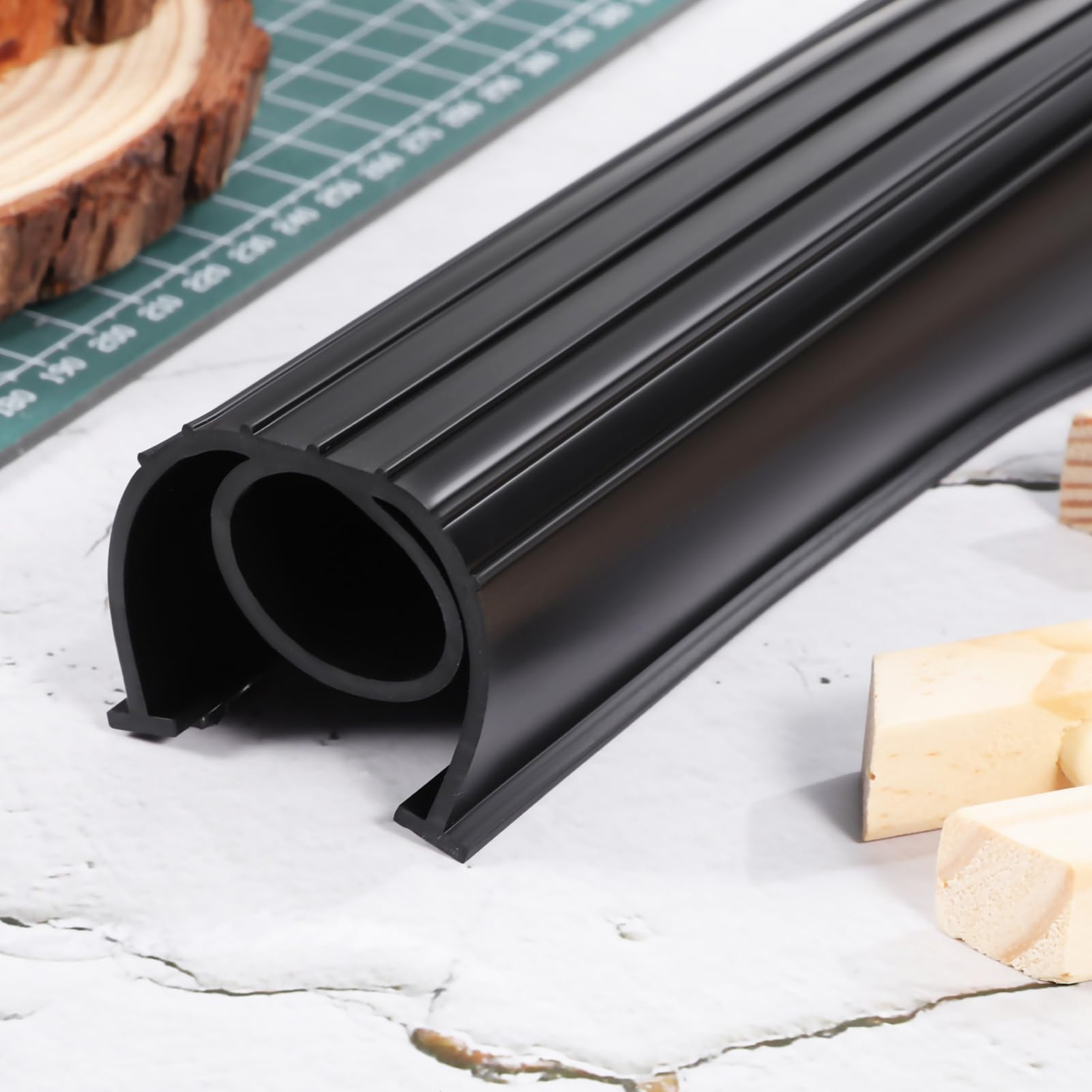 SHINEOFI Guarnizione Isolamento in per Eccellente del Garage Porta Epdm Nero da Protezione Sigillatura della Casa Pioggia e Vento