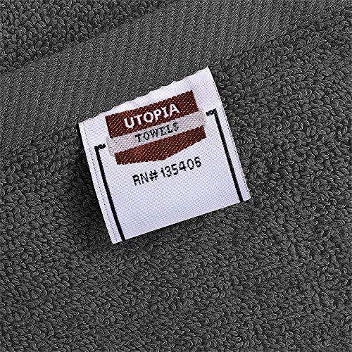 Image of Utopia Towels 72 Pack Premium Hand Towels Set, 16 by 28 inches, 100% Ring Spun Cotton, Ultra Soft and Highly Absorbent 600GSM Towels for Bathroom, Gym, Shower, Hotel, and Spa, Grey