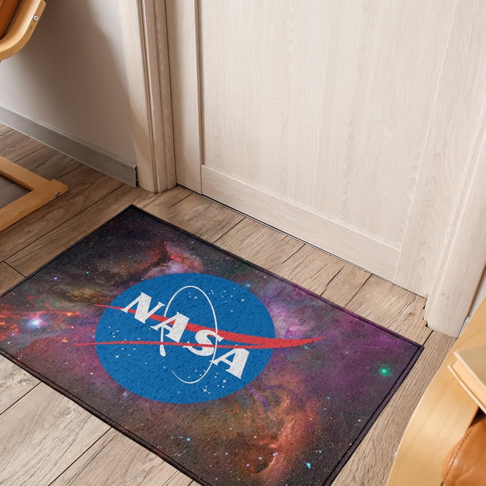 GRAPHICS & MORE Anti-Slip Indoor Doormat, 20” x 31.5” NASA Meatball Logo Nebula, Floor Mat for Inside Entry Way/Back Door Garage Mudroom Home and Office, Low Profile