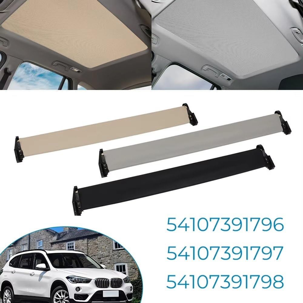 Parasol Ventana Coche para X1 F48 F49 2' F45 F46 16-18 54107391796 54107391797 54107391798 Parasol Techo Corredizo Eléctrico Panorámico(Beige)