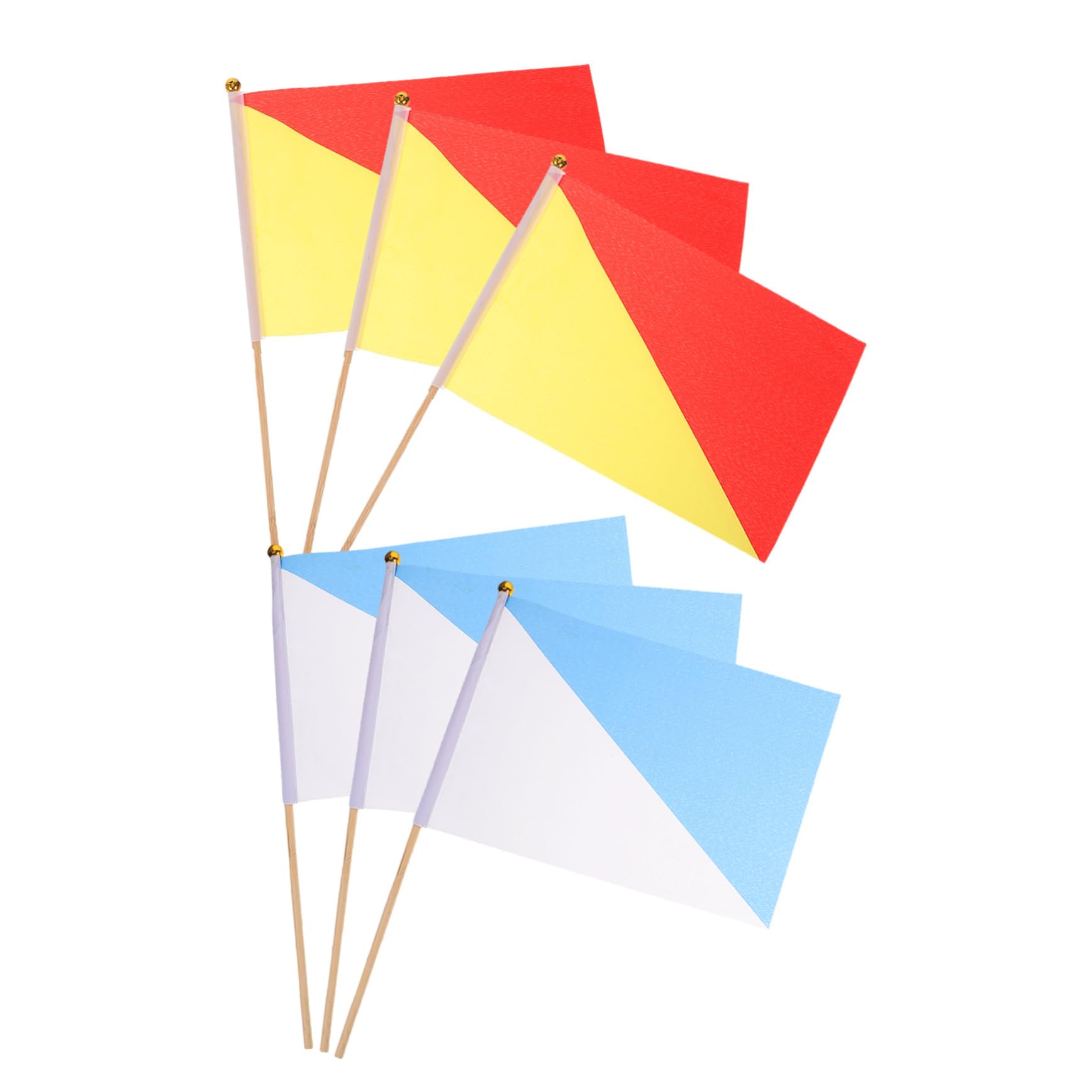 Toddmomy 4 Sätze Signalflaggenstange Leitflaggenmasten Montierte Schiedsrichterflaggen Fußball Werbeflaggen Campingflaggen Flagge Mit Hakensatz Marine Marine Holz 6 Stück * 4