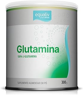 EQUALIV Glutamina - Suplemento Alimentar em Pó 100% L-glutamina - Sem Glúten, Açúcares e Adoçantes Artificiais - Lata 300g