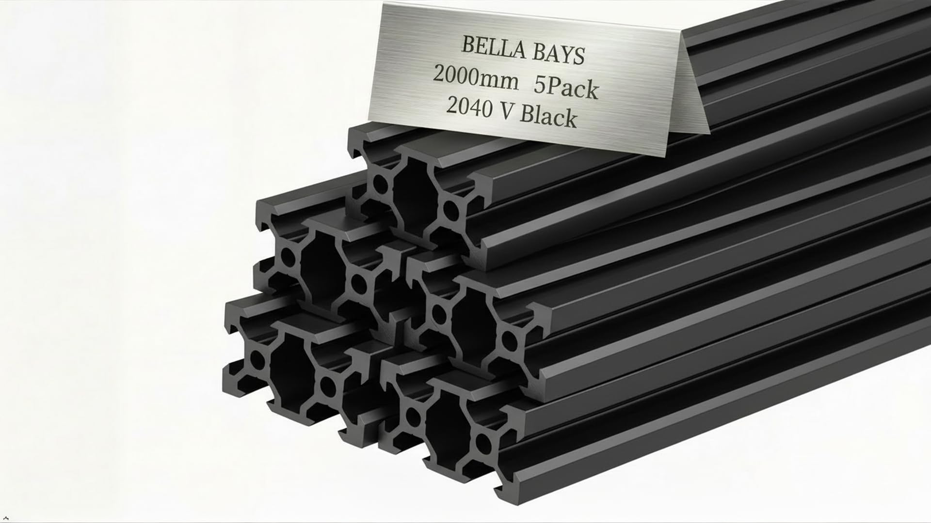 BELLA BAYS 5 Pack 78.74 inch 2000 mm 2040 V Slot Aluminum Extrusion Profile European Standard Anodized Silver Extruded Linear Rail Guide Frame for 3D Printer Laser Engraving Machine CNC Workbench DIY — Amazon image 14
