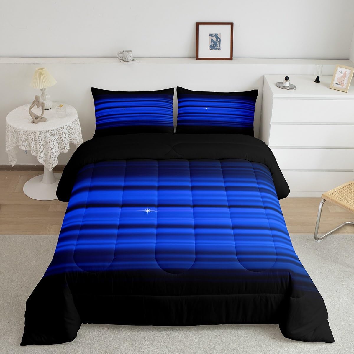 Green and Gray Geometric Quilt Set Queen Black White Gray Triangle Stripes Comforter Set Abstract Marble Bedding Set for Boys Adults Men,Modern Simple Thick Lines Bed Set 2 Pillow Cases