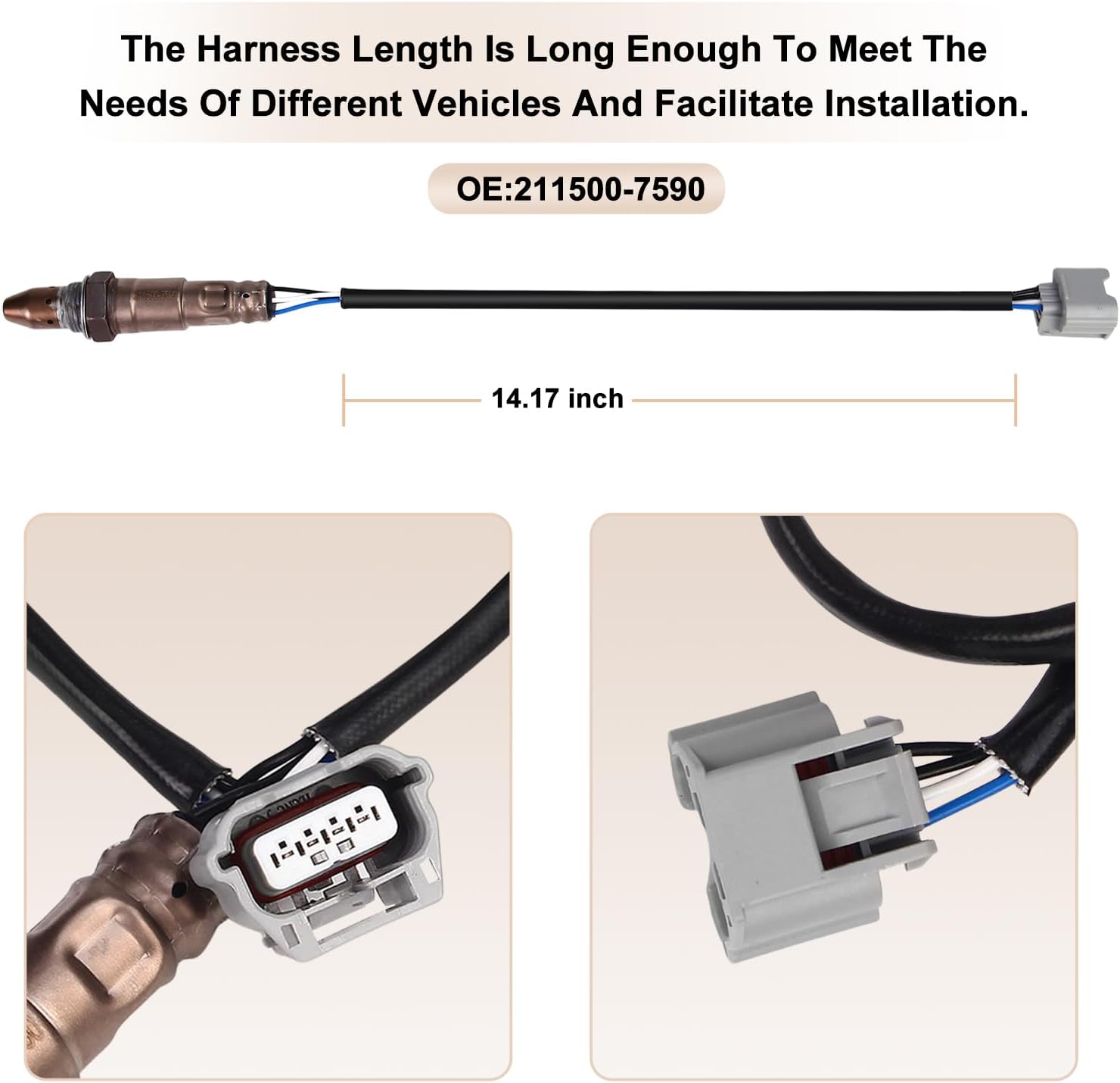 Oxygen O2 Sensor Upstream Fits for Nissan Altima 2.5L L4 2013-2018, Replace 211500-7590, 234-9134, 2115007590, 211500 7590, 22693-3TY0B, 226933TY0B, 22693 3TY0B