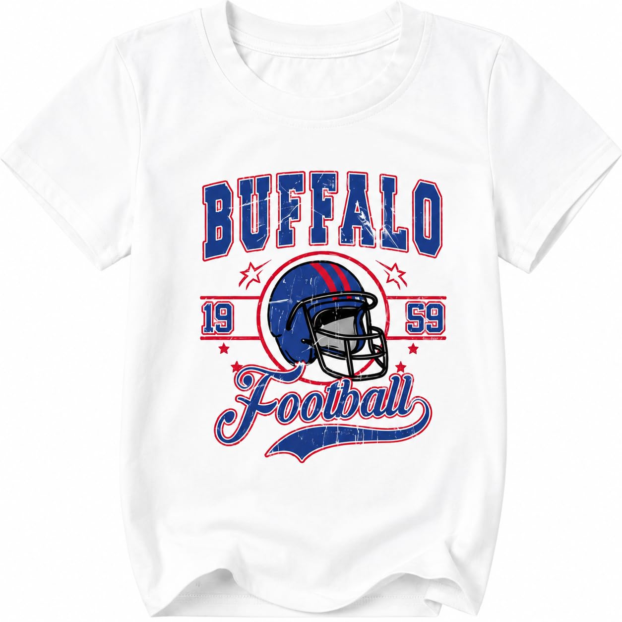 Kids Football Shirt Game Day Graphic Tee Boys Girls Short Sleeve Sports Top