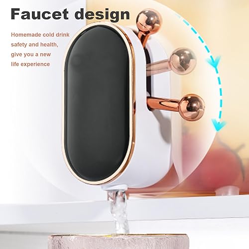 Miniatura 3 de Dispensador de bebidas de 5 litros para nevera, jarra de bebidas, dispensador de bebidas con grifo para tés, jugos, agua, leche, fruta tetera (negro