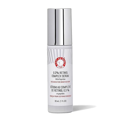First Aid Beauty Suero complejo de retinol al 0.3% con péptidos  Mejora el aspecto de líneas y arrugas con menos irritación que el retinol