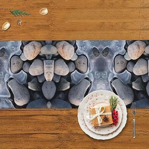 Chemin de table macramé avec pompons faits main pour décoration bohème chic