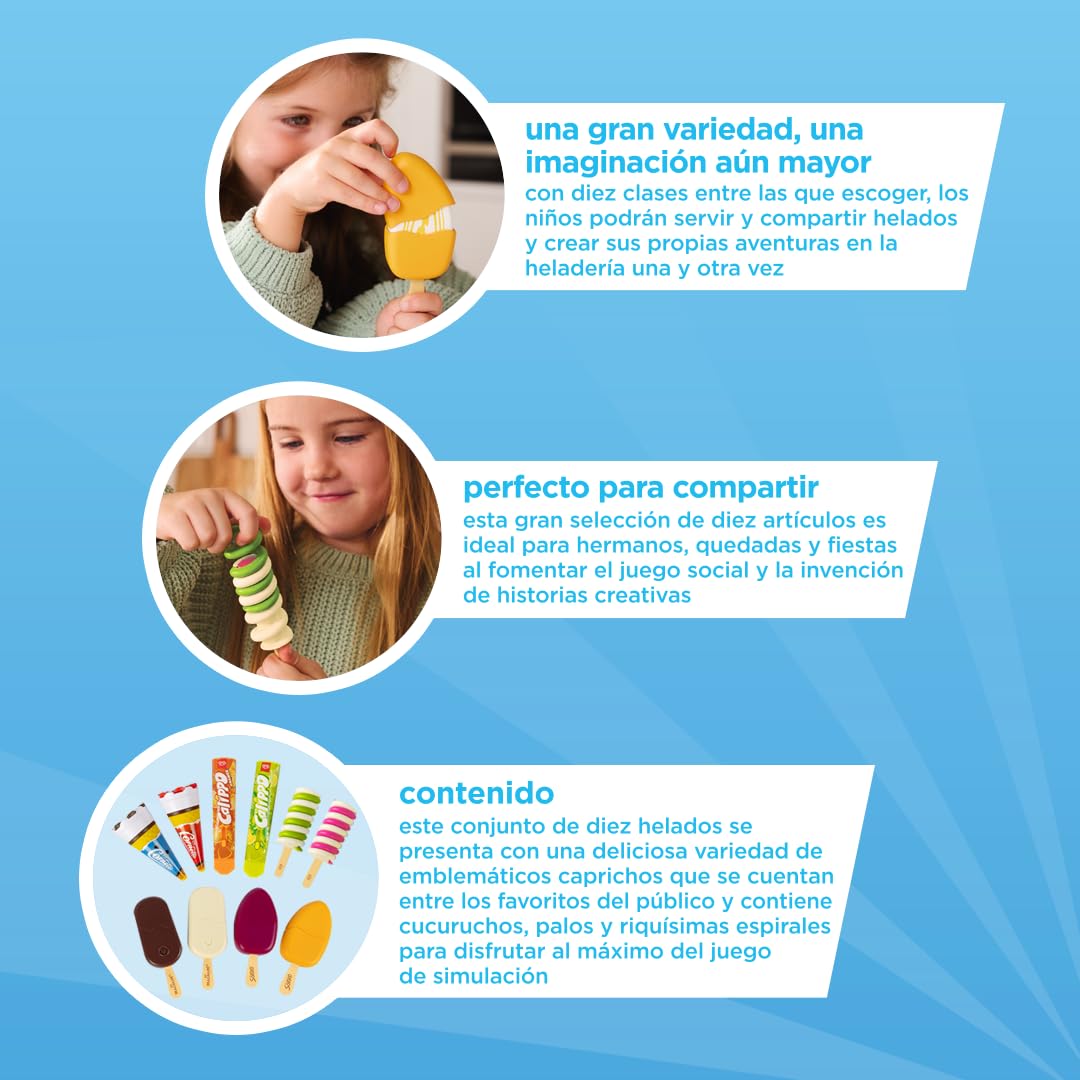 Casdon Frigo Helados de Juguete, Pack de 10, +2 Años
