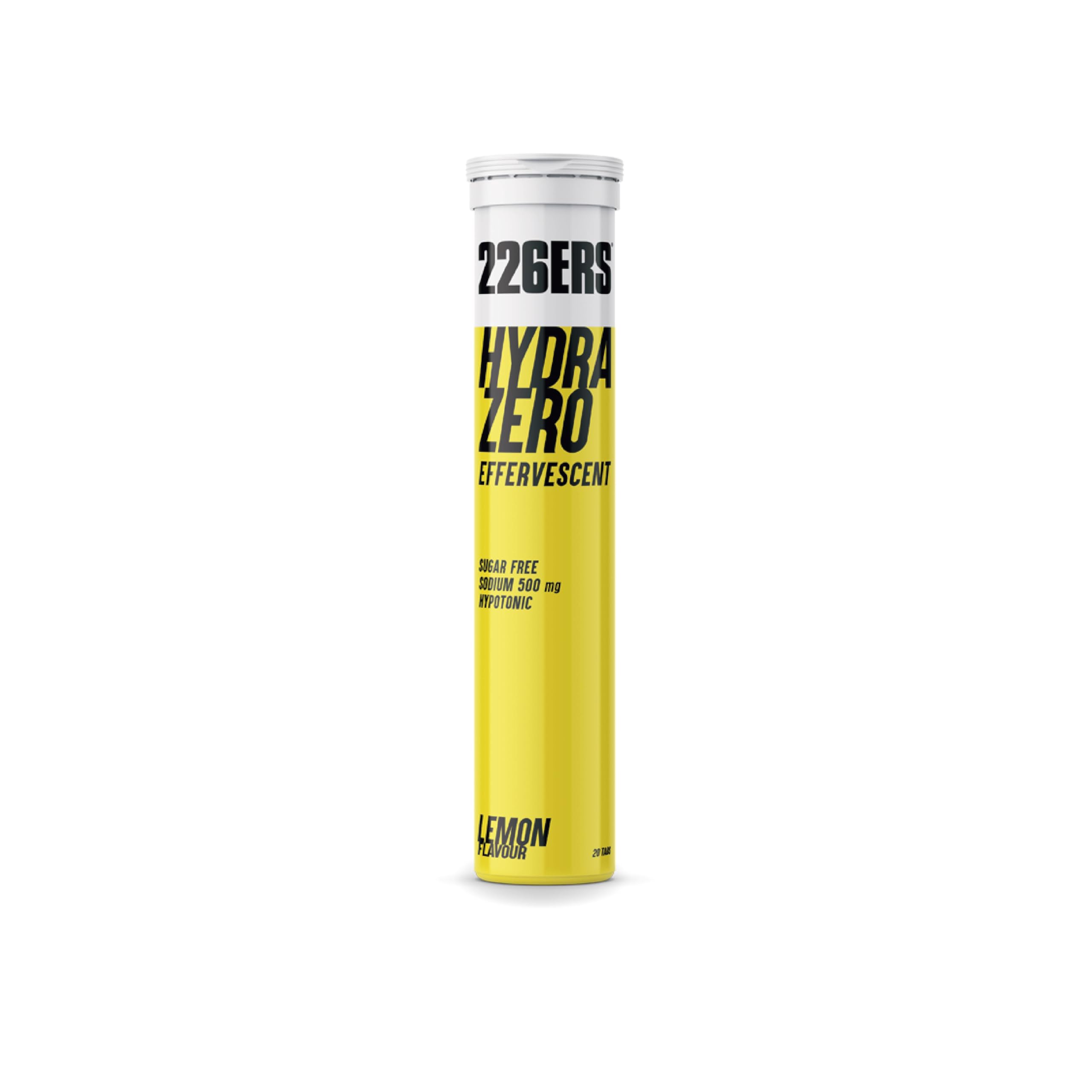 226ERS Hydrazero Effervescent, Tabletas Efervescentes para Reposición de Electrolitos, Apto para Veganos, Sin gluten, Sin calorías, Limón - 20 tabletas
