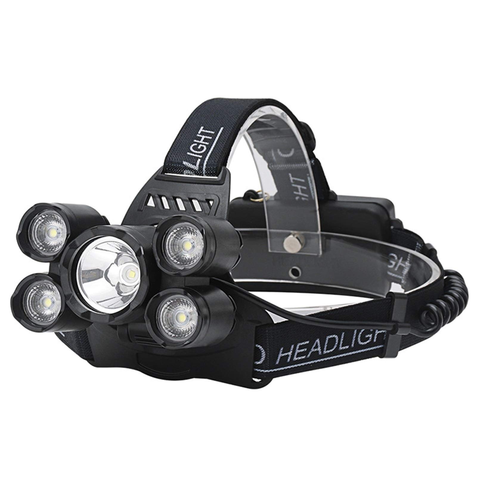 JKJN AYDD 5LEDs USB Rechargeable Outdoor Long-range Camping Night Fishing Headlight