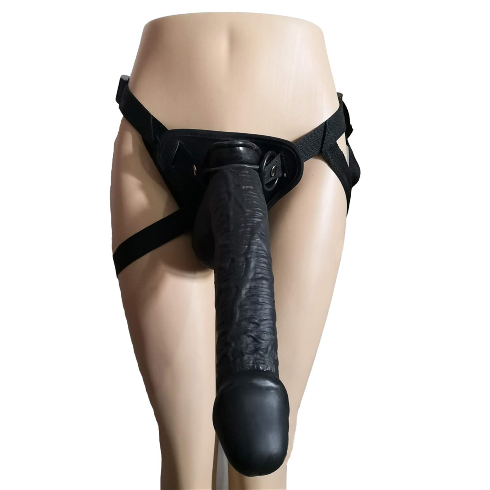 Gigante strap-on strap-on XXL, materiale PVC, cintura regolabile, sex toy per masturbazione, partner maschili e femminili, soprattutto lesbiche(Schwarz)