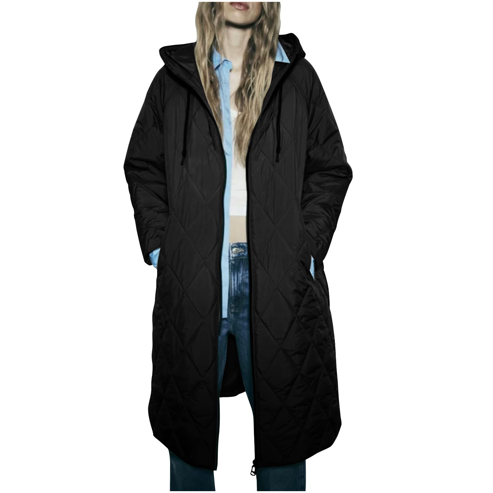 Piumino Donna 100 Grammi Leggero con Cappuccio Piumino Lungo con Cappuccio Ripiegabile Piumini Invernale Donne Corto Piumini Leggeri Corti Giubbotti Invernali Cappotto Imbottito Trapuntato Taglie