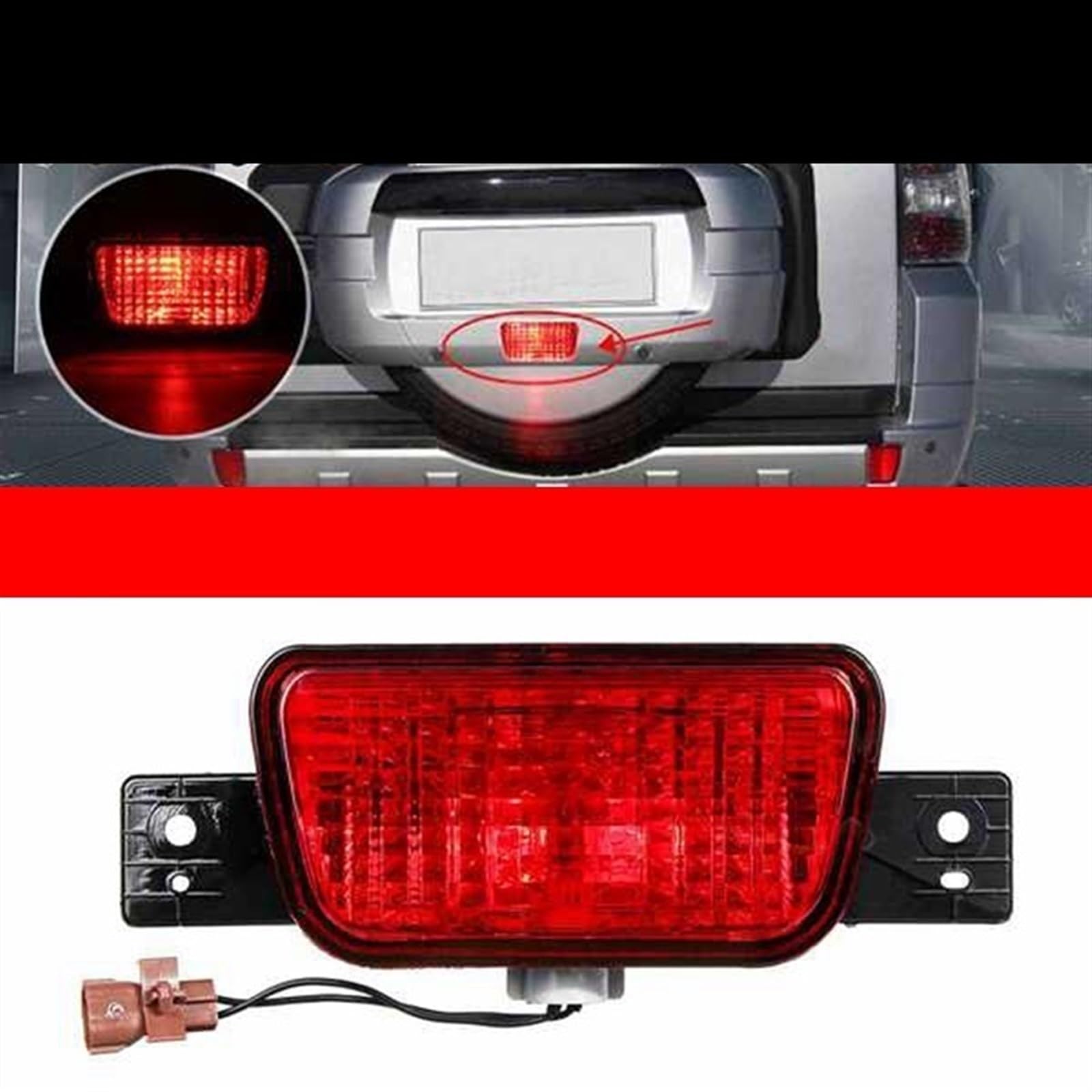 BOYDREAM Piloto Trasero Coche Lámpara de repuesto para rueda trasera de coche, luz de parachoques, luz antiniebla para Mitsubishi Para Pajero